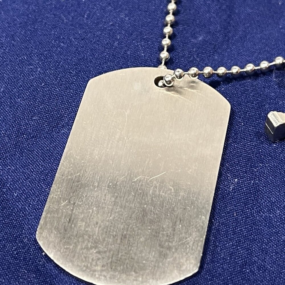 Serenity Prayer Dog Tag & Nail Cross Necklace Christian Faith Gift - Picture 3 of 8
